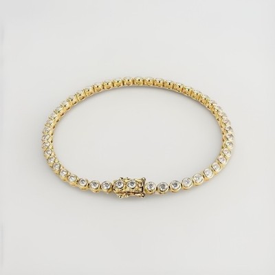 2.03ct Lab Grown Diamond Tennis Bracelet - 10K Solid Yellow Gold - 2mm - 15.24cm