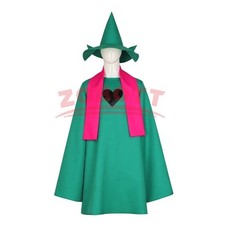 Green Goat Cosplay Cloak Hoodie Hat Scarf Halloween Costume Outfit for Adults