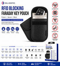 2 x Car Key Signal Blocker Case Faraday Cage Fob Pouch Keyless RFID Blocking Bag