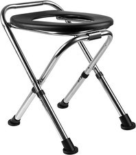 Portable Toilet for Camping, Height Adjustable Travel Portable Potty for Adults,