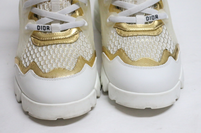 レディース Dior D-Connect スニーカー ホワイト ゴールド 36