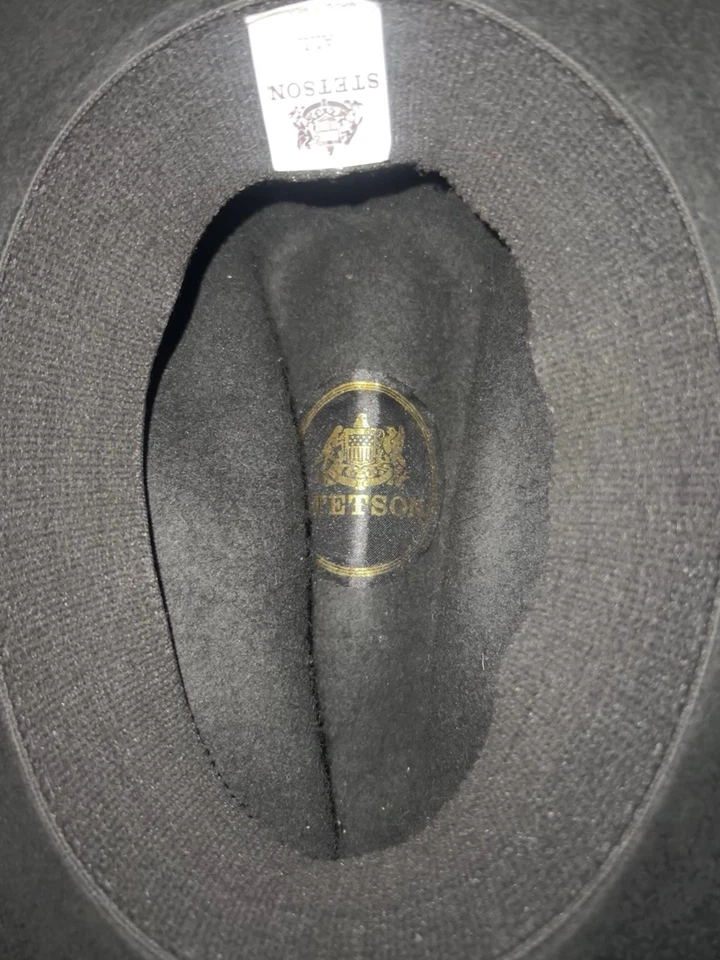 Vintage Stetson Rancher Cowboy Cowgirl Hat Black Fabric Band One Size See Pics - Image 3 of 4