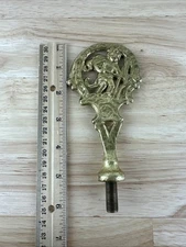 Vintage Cherub Cupid With Arrows Lamp Finial Brass Topper Ornate Wings Putto