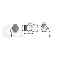 AVA Quality Cooling Kompressor Klimaanlage FüR Ford Scorpio II Turnier