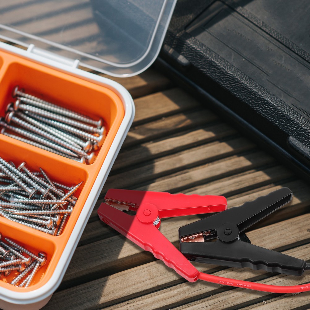 Car Jump Starter Cable Kit with Clips for Battery and Emergency Power Needs