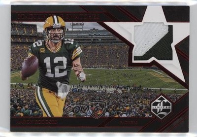 2022 Limited Stadium Star Swatches Ruby Spotlight 20/25 Aaron Rodgers 12xy