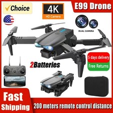2026 New RC Drone With 4K HD Dual Camera WiFi FPV Foldable Quadcopter 2 Battery