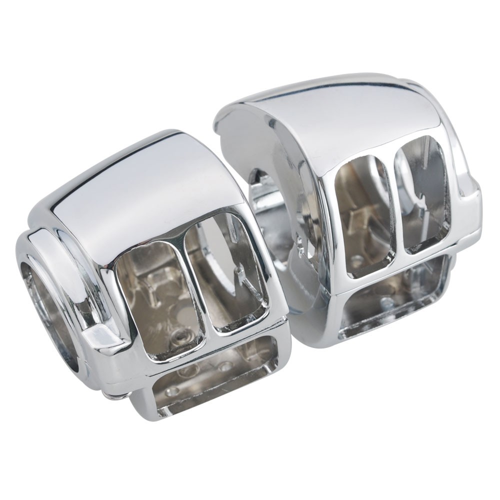 Chrome Hand Control Switch Housing Covers For Harley Sportster 1200 Softail Dyna