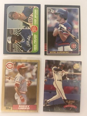 Vintage Baseball Card Lot (Barry Larkin, Kenny Lofton, Ryne Sandberg, Cecil F..)