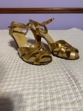 Vtg 1930's Gold Jacqueline Heels