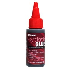 Sassi Eyelash Glue Dark 1oz  Quick-Drying, Natural Extract Formula, Waterproof,