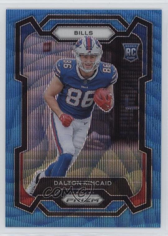 2023 Panini Prizm Rookies Blue Wave 196/199 Dalton Kincaid #308 Rookie RC 15ik