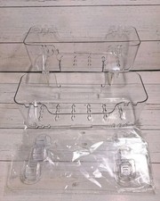 2 Pack Self adhesive Shower Shelves Clear Bathroom Shelf Organizer Storage...