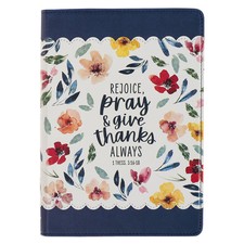 Inspirational Journal, Rejoice Always Wide Ruled Notebook, 1 Thess. 5:16-18