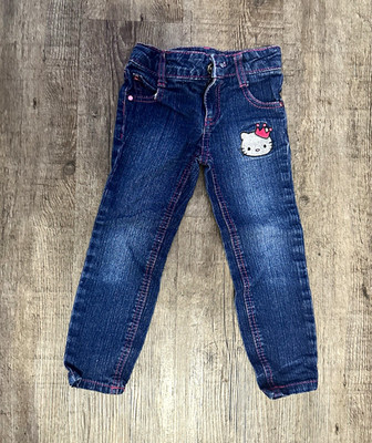 Hello Kitty Sanrio Macy's Toddler Girls Jeans Size 3T Pink Ruffle Pockets