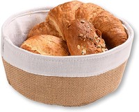 Brotkorb In Jute-Optik Ø20Cm Rund Baumwolle Obstkorb Brot Obst Korb KöRbchen 28