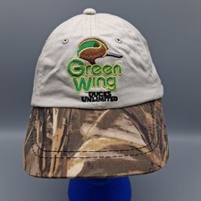 Green Wing Duck Unlimited Youth Adjustable Strap Back Hunting Hat Cap
