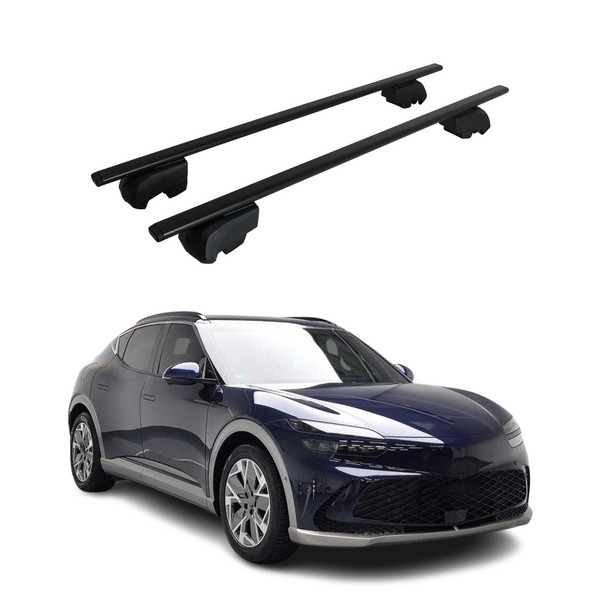 DachträGer GrundtäGer FüR Genesis GV60 2022-2026 75Kg Metall Schwarz 2Tlg-image