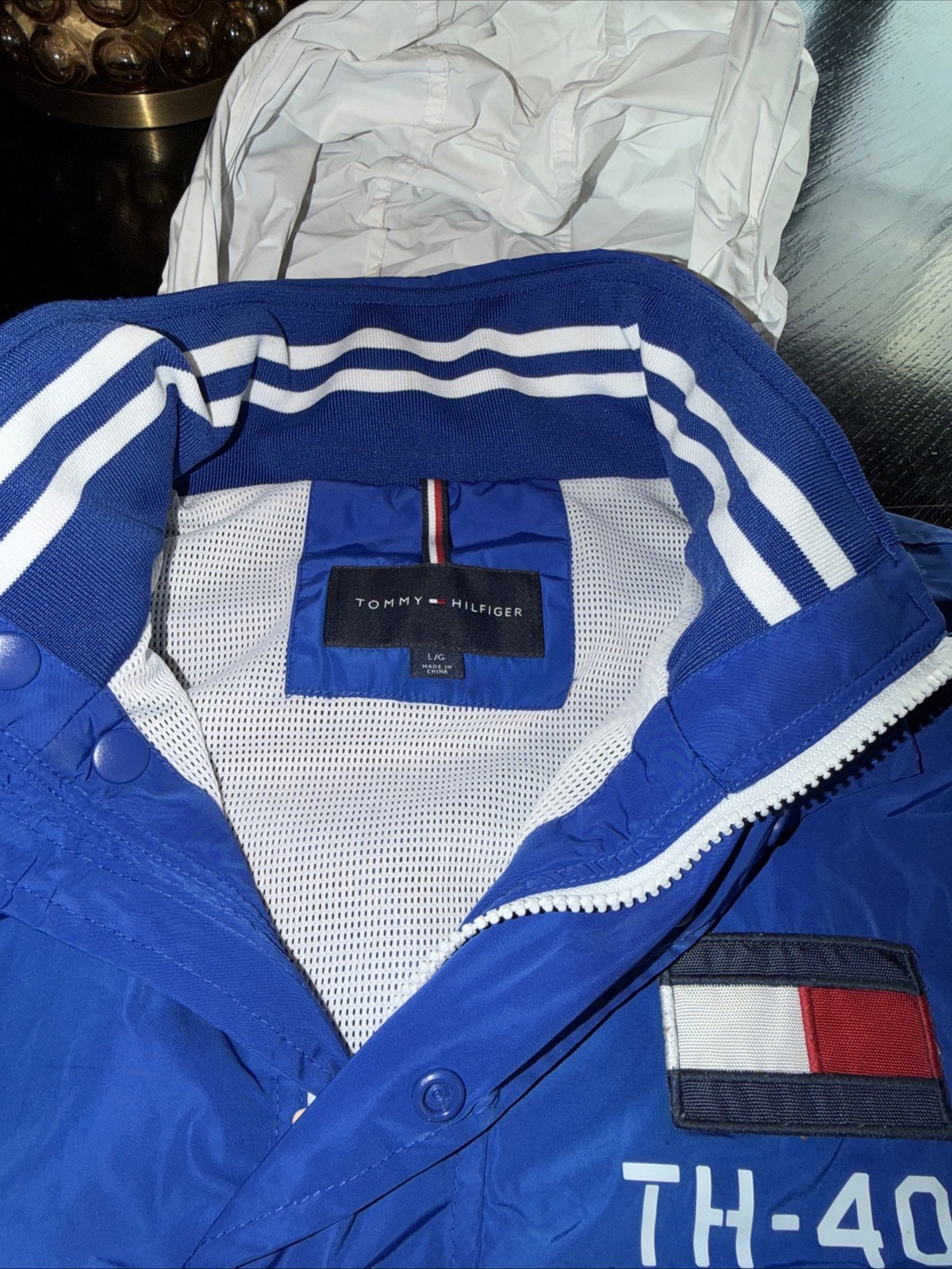 AUTHENTIC Tommy Hilfiger Jacket Size Large Red White Blue &Green NWOT thumbnail 13