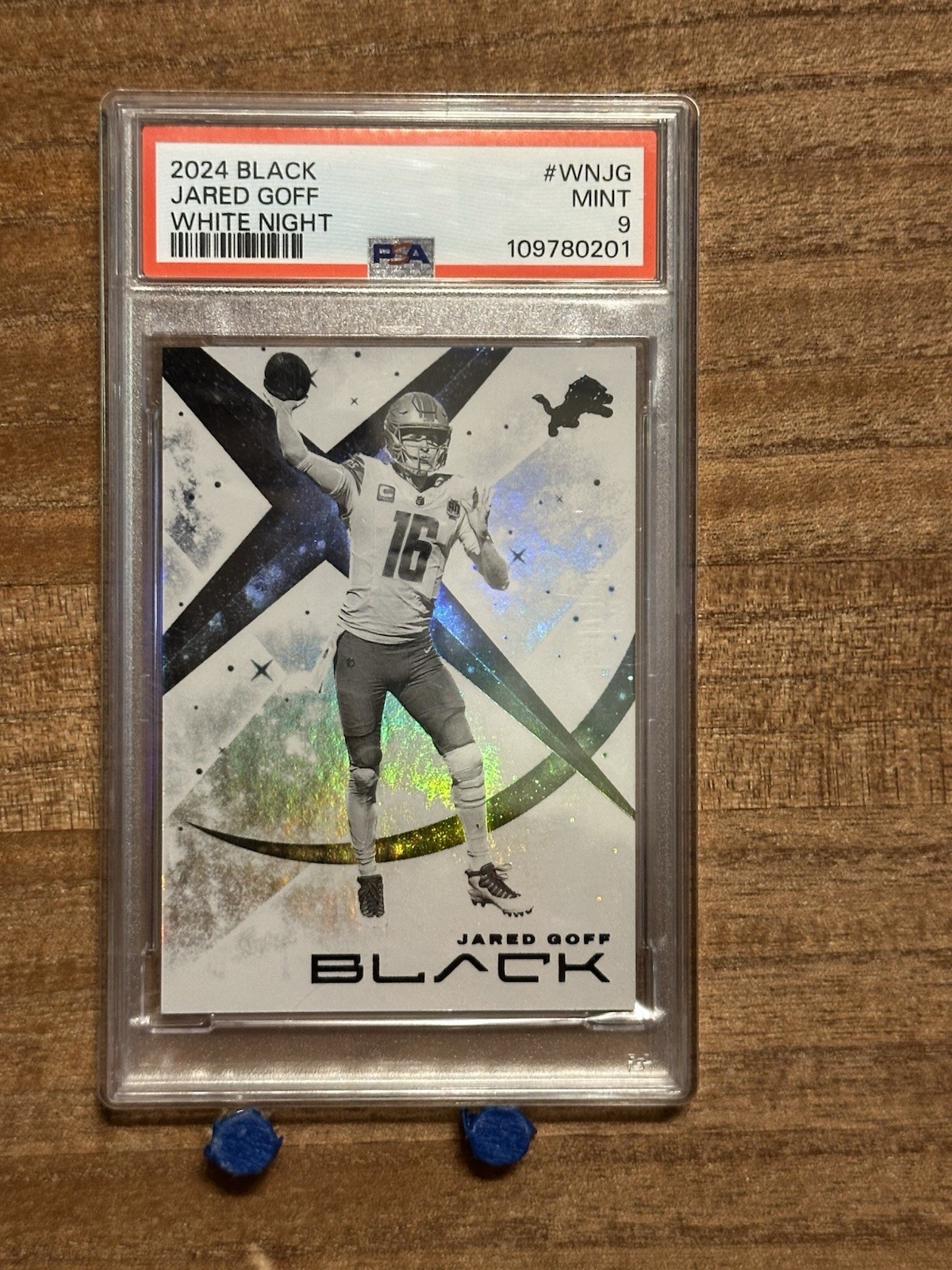 2024 Panini Black - Jared Goff White Night Case Hit SSP. Low Pop Hard Grade