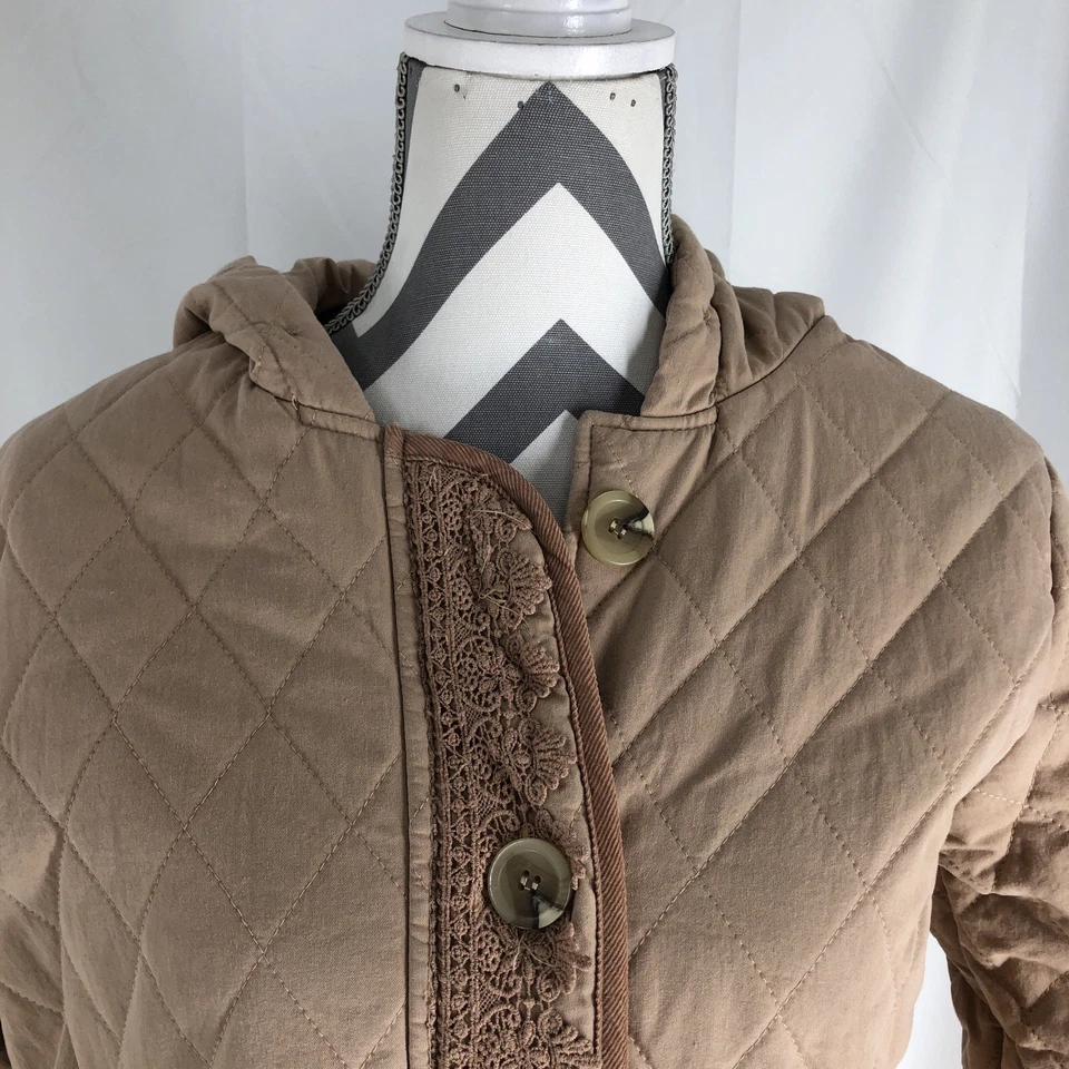 Сделано Bally 100% хлопок с капюшоном стеганая куртка на пуговицах большой - Изображение 2 из 4