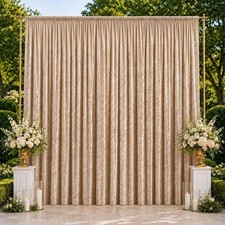 10 feet x 14 feet Premium Crushed Velvet Party Backdrop Curtain with Rod Pocket
