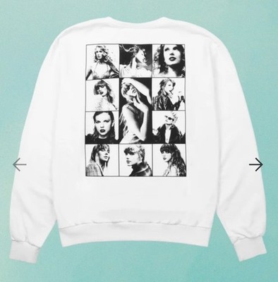 TAYLOR SWIFT | OFFICIAL ERAS TOUR WHITE CREWNECK SWEATSHIRT | SIZE