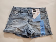 NWT Members Mark My Favorite Denim Short Girls Size 6/6X Butterfly Print
