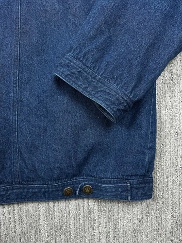 Liberty Blues Denim Jacket Mens 5XLT Blue Stretch Denim Dark Wash biker trucker image 4