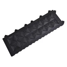Ergo Advantage Safe-Flex A7-B Interlocking Highlight Mat, 6 In W X Pvc, Black