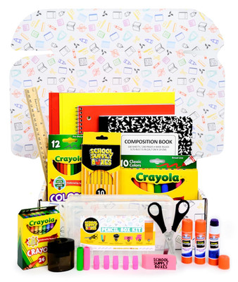 Back to School Supply Box Grades K-5 -  - 32 Piece School Supplies Kit 