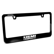 Hemi 5.7 Liter Uv-led Printed Black Metal License Plate Frame