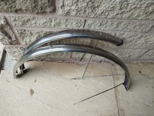 Vintage Stainless Steel Mudguards 26" Wheel Roadster Sport Town Retro Bike