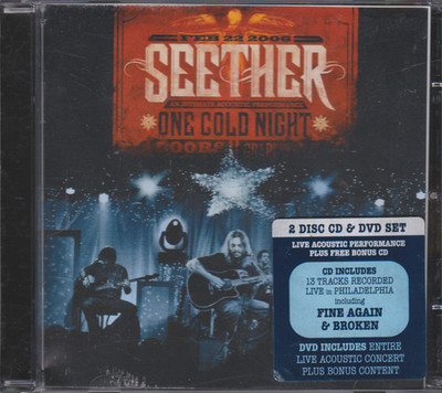 SEETHER cd + dvd ONE COLD NIGHT ( 2 DISC SET )