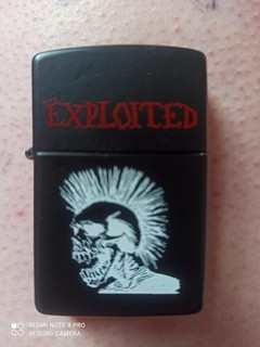 Exploited Zippo Feuerzeug Punk Band Logo Schwarz Matt Neu