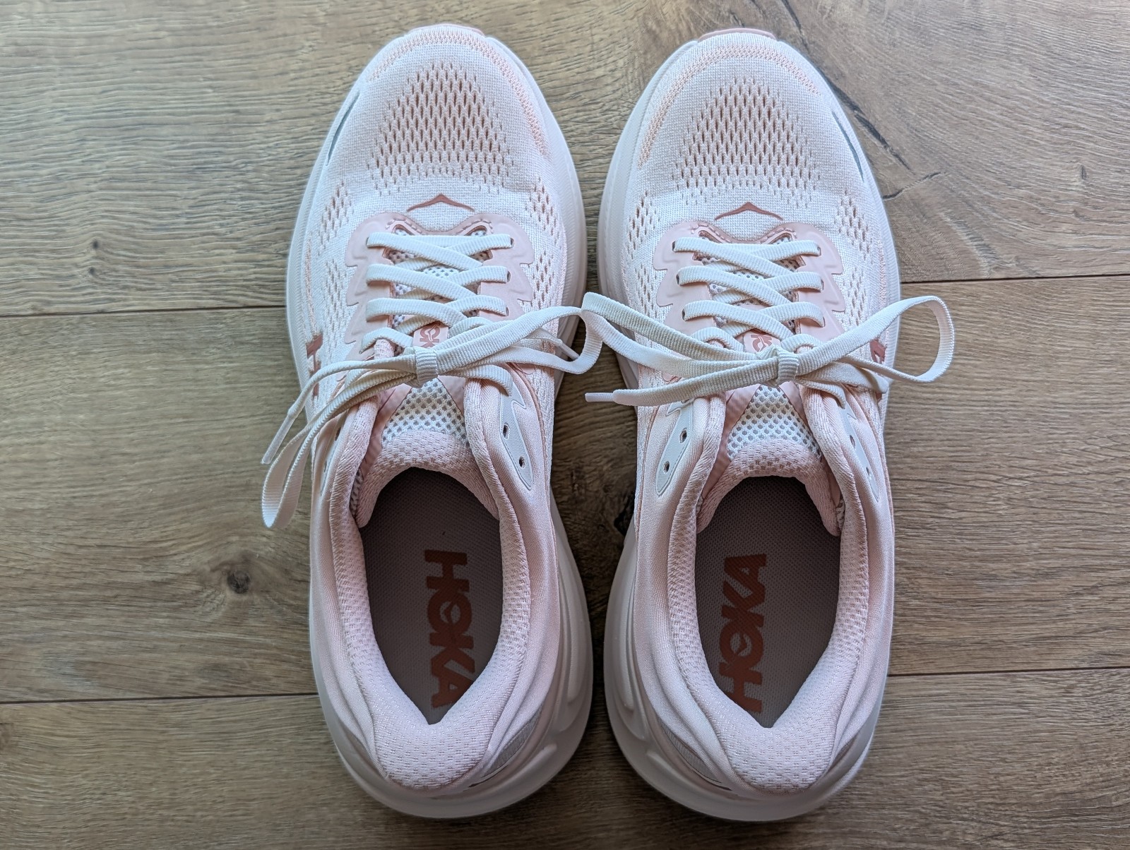 Women's 2025 HOKA Bondi 9 Rose Latte/Rose Cream Cushioned Running Shoes US 9 thumbnail 7