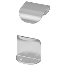 IKEA BILLSBRO 2x Handle 40mm Kitchen Cabinet Drawer Door Pulls White And Steel