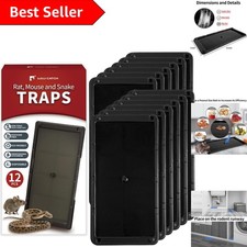 Larger 12 Pack Sticky Traps for Mice & Snakes - Safe & Effective Indoor Use