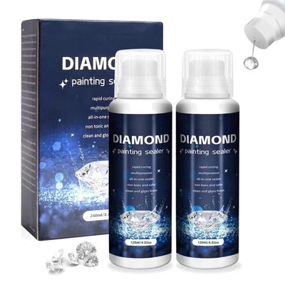 Diamant Painting Versiegelung 240ml 2er Set  Glanzeffekt Schutz - Bild 1 von 4