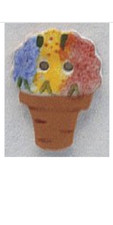 Mill Hill Ceramic Buttons 86081 cottage flower pot