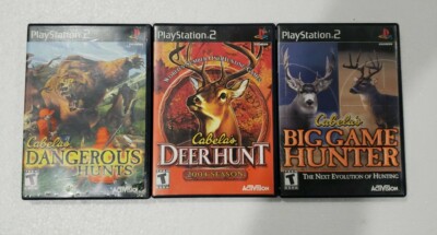 Cabela's Dangerous Hunts, Deer Hunt and Big Game Hunter PS2 CIB tested working 