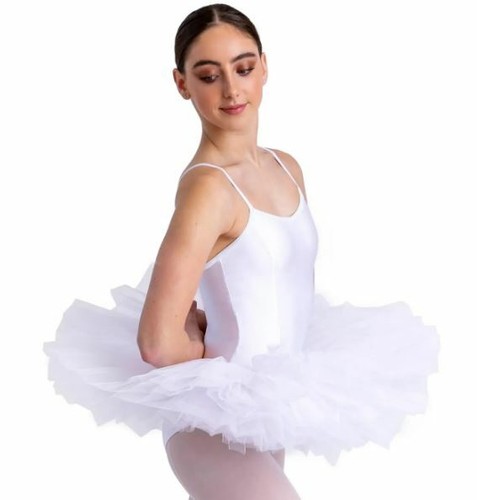 Capezio platter tutu graduated on adjustable strap leotard BLK WHITE adlt 10894W - Picture 13 of 14