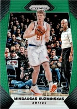 2017-18 Panini Prizm #277 Mindaugas Kuzminskas Prizms Green New York Knicks