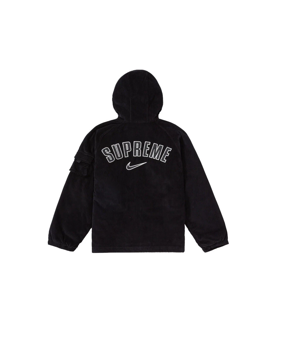 Veste à capuche Nike x Supreme Arc velours côtelé noir SS22 DM1772 010 neuve