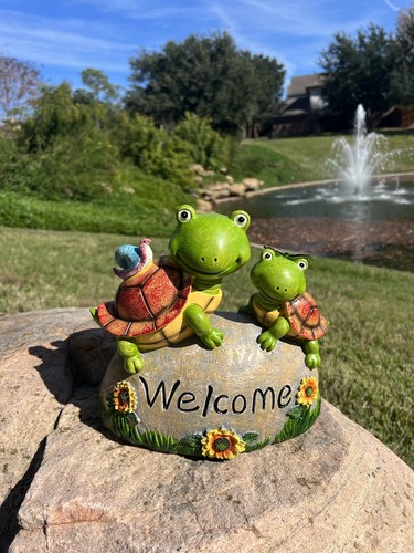 Turtles Funny Garden Gnome Statue Resin Home Lawn Ornament Sculpture Decor - Picture 4 of 10