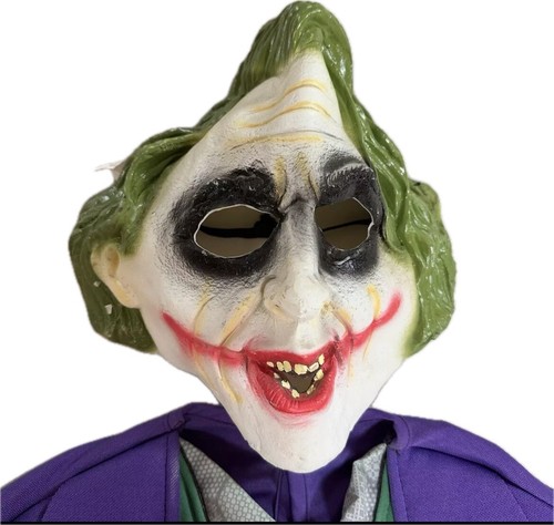 Disfraz Batman El Caballero Oscuro Deluxe El Guasón, Niño Mediano Con Máscara Traje - Imagen 6 de 6