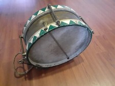 Sachsen Marschtrommel Trommelstöcke mit Koppelhalter, Ersatzfell, SONOR 1940