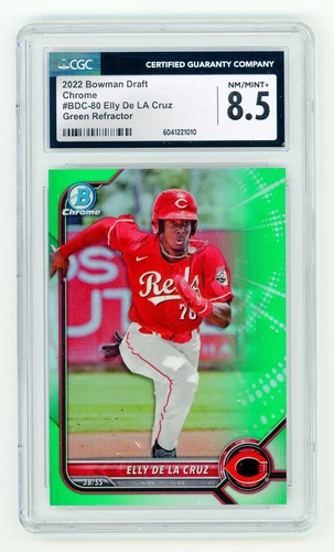 2022 Bowman Draft - Chrome Elly De La Cruz #BDC-80 Green Refractor /99 CGC 8.5