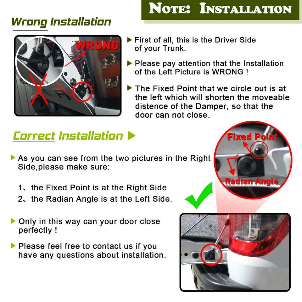 2x Rear Tailgate Gas Strut Slow Down Kit for Ford Ranger PX Mazda BT50 2012-2018 - image 4 of 4