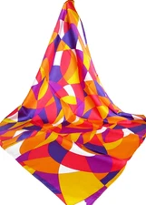 FATTORSETA by CAROLINA FATTORINI 100% SILK SQUARE SCARF 35x35 - MADE IN ITALY